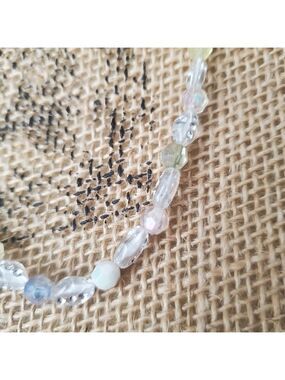 Handmade Iridescent Unicorn Multicolor Beaded Necklace Lightweight